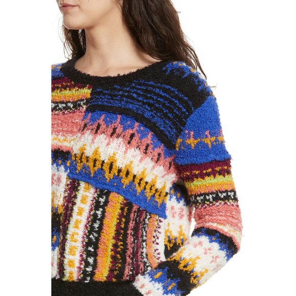 FREE PEOPLE Best Day Ever Alpaca Stripe Sweater S - Picture 4 of 8